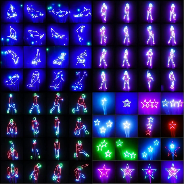 Alt view image 3 of 7 - RGB 3D Animation Beam Laser Party Lights with DMX512, Sound Activation & Remote Control Patterns for Festivals, Bars, Nightclubs, Weddings, Live Shows & Churches