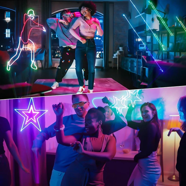 Alt view image 6 of 7 - RGB 3D Animation Beam Laser Party Lights with DMX512, Sound Activation & Remote Control Patterns for Festivals, Bars, Nightclubs, Weddings, Live Shows & Churches