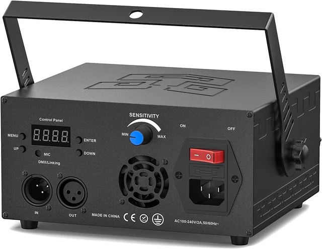 Alt view image 7 of 7 - RGB 3D Animation Beam Laser Party Lights with DMX512, Sound Activation & Remote Control Patterns for Festivals, Bars, Nightclubs, Weddings, Live Shows & Churches
