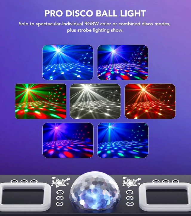 Alt view image 3 of 7 - Pro 6-in-1 Disco Party Lights with RGBW Strobes & Laser Shows