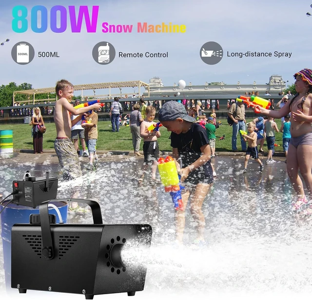 Alt view image 2 of 7 - 800W Snow Machine with Remote Control for Indoor & Outdoor