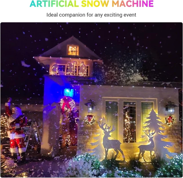 Alt view image 7 of 7 - 800W Snow Machine with Remote Control for Indoor & Outdoor