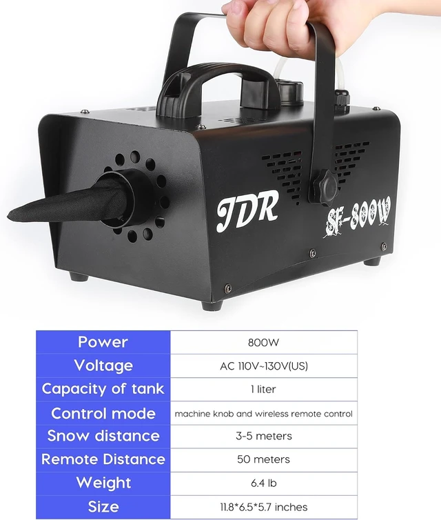 Alt view image 7 of 7 - 800W Snowflake Maker with Wireless Remote & Auto Mode Snow Machine for Parties