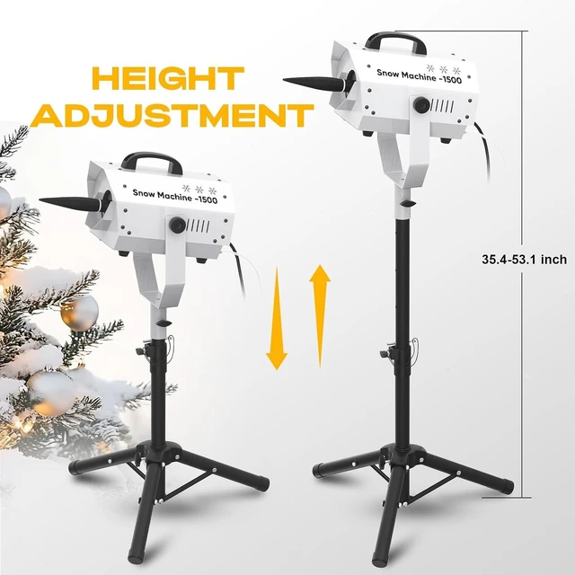 Alt view image 3 of 7 - 1500W Outdoor Snow Machine with LED Remote Control Party Snow Maker