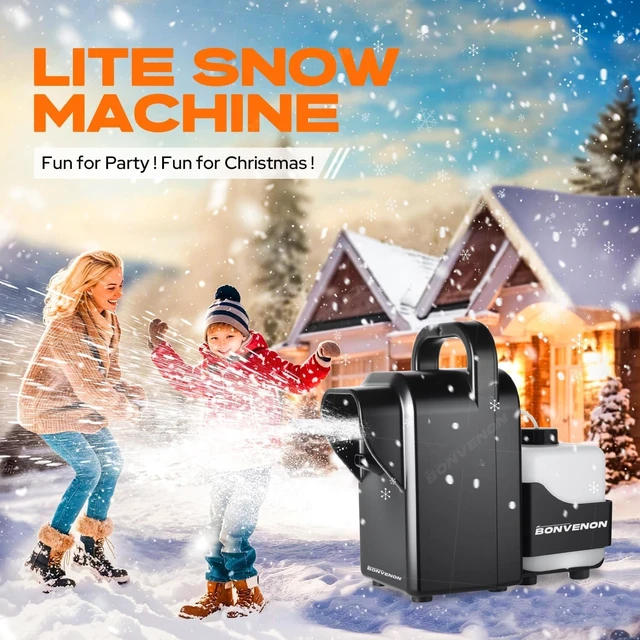 Alt view image 2 of 7 - 900W Low-Noise Foam Snow Machine with Remote Control & Adjustable Snowflake Effect Indoor/Outdoor Artificial Snow Maker for Weddings, Stage, Theater & Party Decor