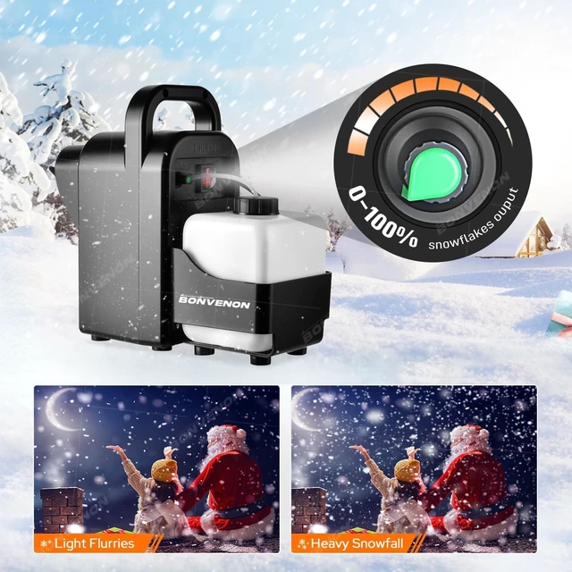 Alt view image 5 of 7 - 900W Low-Noise Foam Snow Machine with Remote Control & Adjustable Snowflake Effect Indoor/Outdoor Artificial Snow Maker for Weddings, Stage, Theater & Party Decor