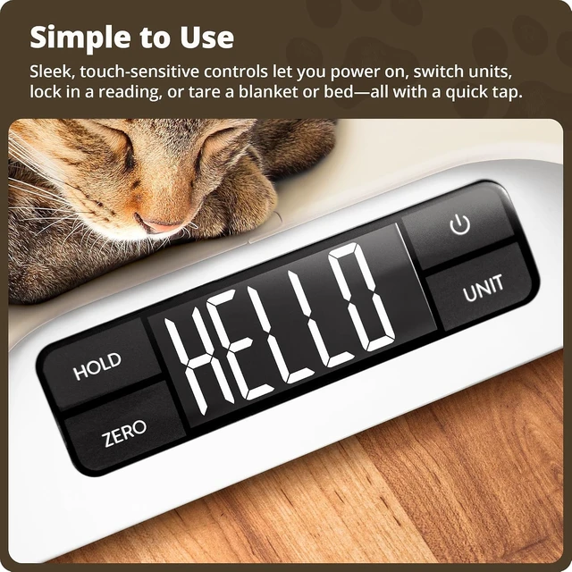 Alt view image 7 of 7 - Digital Pet Scale for Cats, Dogs & Small Animals Wiggle-Proof Design