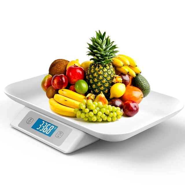 Alt view image 5 of 7 - Digital Puppy & Cat Scale, 33 lbs Capacity (±0.03oz), Removable 13.4 x 9.5 Inch Tray Whelping Pet Scale for Adult Cats & Small Animals (Grey)