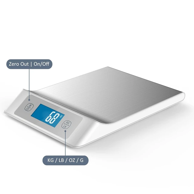 Alt view image 6 of 7 - Digital Puppy & Cat Scale, 33 lbs Capacity (±0.03oz), Removable 13.4 x 9.5 Inch Tray Whelping Pet Scale for Adult Cats & Small Animals (Grey)