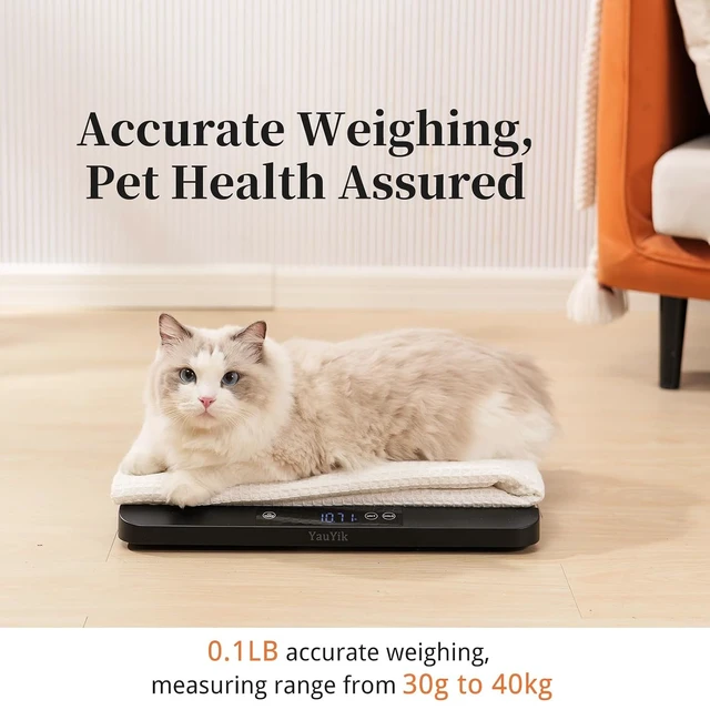 Alt view image 3 of 7 - Digital Pet & Baby Scale with Non-Slip Mat, Up to 88 lb, Black