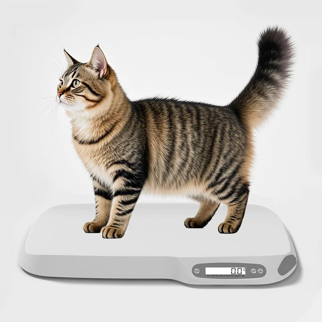 Alt view image 2 of 6 - Digital Pet Scale for Small Dogs & Cats, 40g-88 Lb Measuring Range Suitable for Puppies, Kittens & Adult Animals