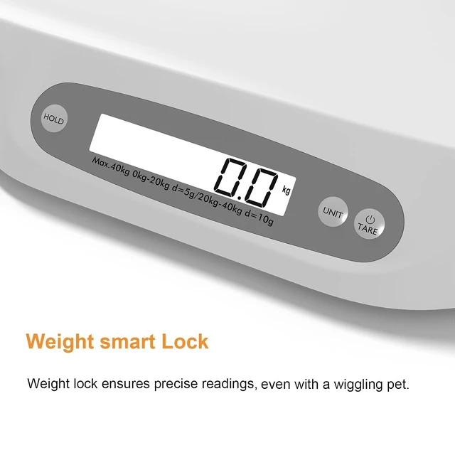 Alt view image 5 of 6 - Digital Pet Scale for Small Dogs & Cats, 40g-88 Lb Measuring Range Suitable for Puppies, Kittens & Adult Animals