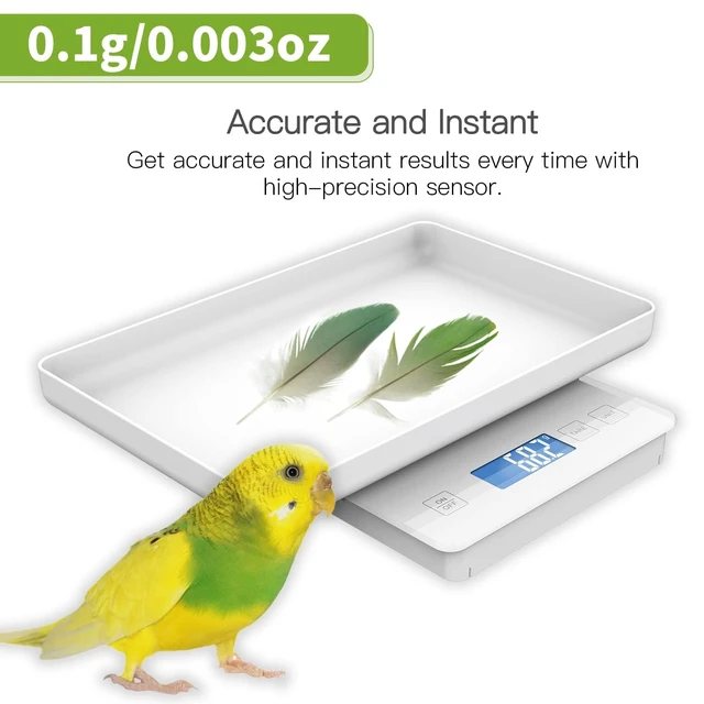 Alt view image 2 of 6 - 11 lb / 0.1g High-Precision Pet Scale, 0.003oz Accuracy Whelping & Guinea Pig Weighing Scale for Newborn Pets, Kittens & Turtles