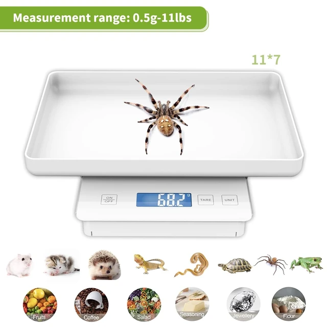 Alt view image 3 of 6 - 11 lb / 0.1g High-Precision Pet Scale, 0.003oz Accuracy Whelping & Guinea Pig Weighing Scale for Newborn Pets, Kittens & Turtles