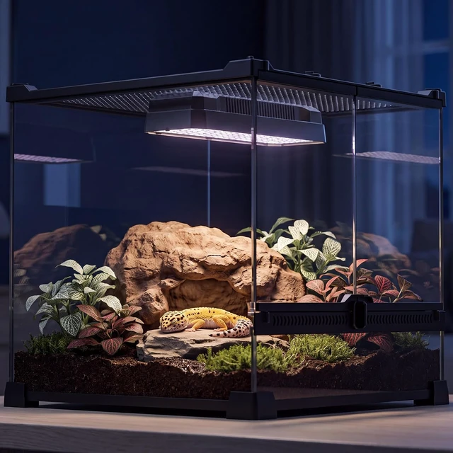Alt view image 2 of 7 - 8-Inch Dimmable LED UVB Reptile Light with Auto Timer