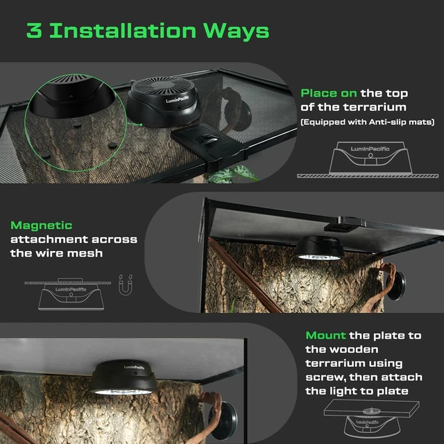 Alt view image 6 of 7 - 2 Pack UVB Reptile Lights with Timer & Remote UVA UVB Lamp
