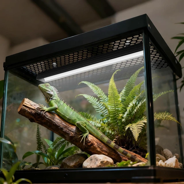 Alt view image 7 of 7 - 16-Inch Dimmable UVA UVB Reptile Light with Timer & 3 Modes, Adjustable 5.0-20.0 Output, 6500K Daylight for Bearded Dragon, Snake & Turtle, 10-40 Gallon (16 INCH)