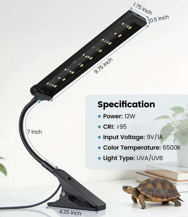 Alt view image 5 of 7 - 10.0 UVB Reptile Light with Timer for Turtle & Bearded Dragon