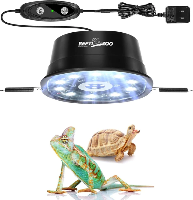 Main image of Dimmable LED UVA UVB Reptile Light Fixture with Adjustable Brightness for Bearded Dragon, Gecko, Lizard, Turtle & Snake, Tropical & Desert Reptiles