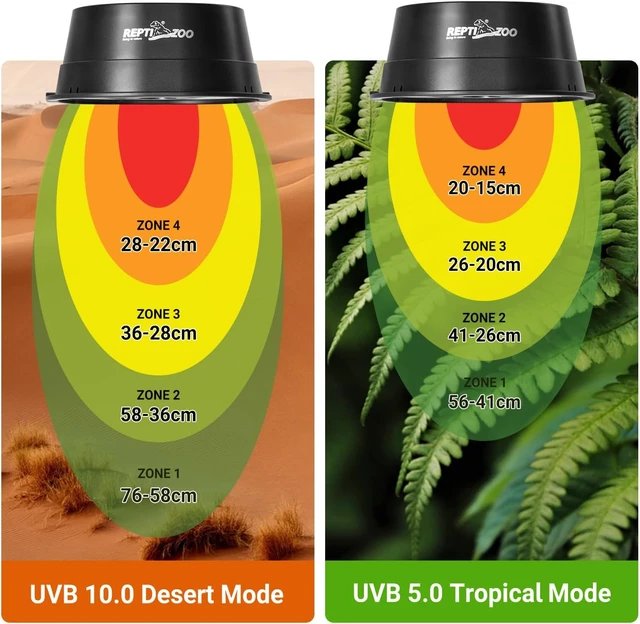 Alt view image 5 of 7 - Dimmable LED UVA UVB Reptile Light Fixture with Adjustable Brightness for Bearded Dragon, Gecko, Lizard, Turtle & Snake, Tropical & Desert Reptiles
