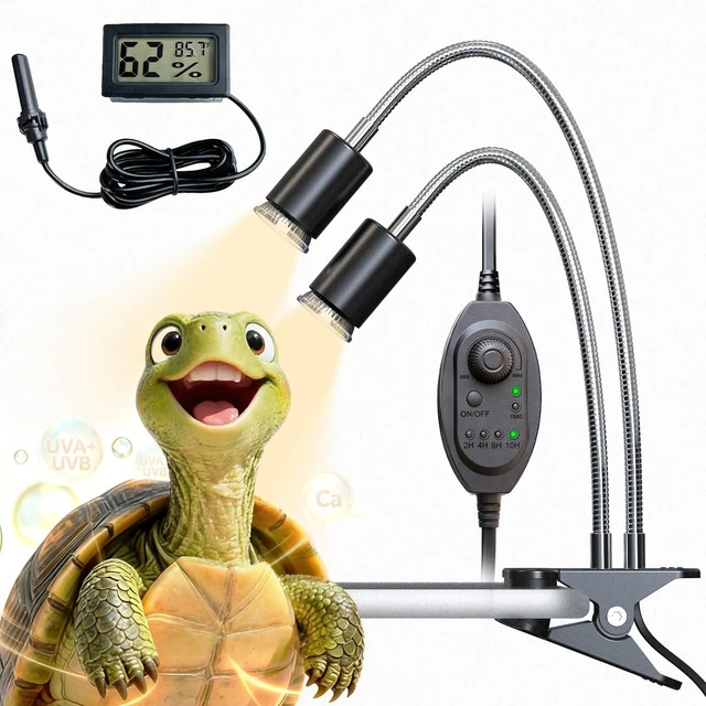 Main image of Reptile Heat Lamp Kit with Automatic Daily On-Off Cycle