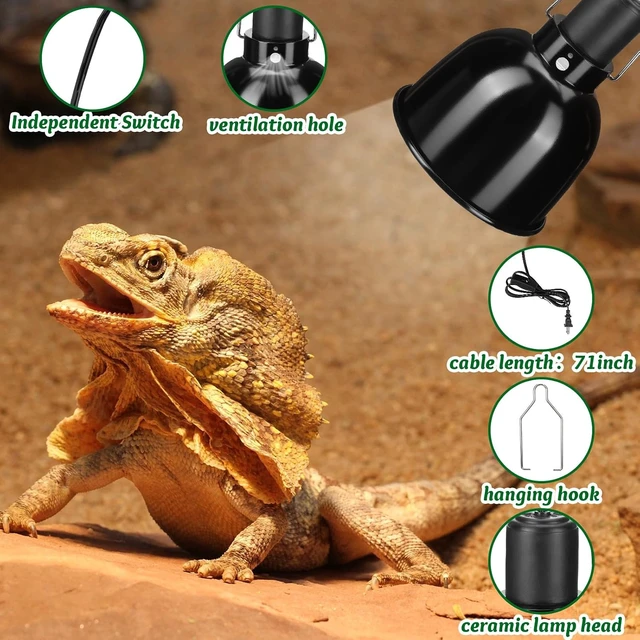 Alt view image 5 of 7 - 5.5-Inch Metal Dome Reptile Heat Lamp Fixture, 4 Pack