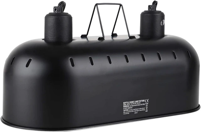 Main image of 15-Inch Dual Reptile Light Fixture Double Heat Lamp