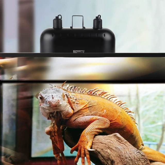 Alt view image 6 of 6 - 15-Inch Dual Reptile Light Fixture Double Heat Lamp