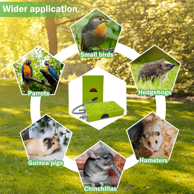 Alt view image 7 of 7 - 2-Pack Constant-Temperature Heated Bird Perch 12V 5W Bird Cage Warmer