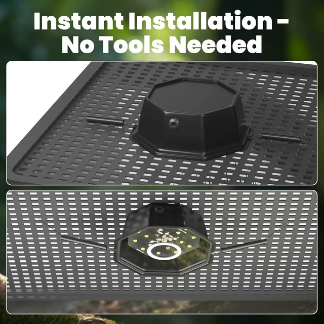 Alt view image 7 of 7 - 10W Full-Spectrum Bird Cage Light with Chew Guard, UVB2.4 Dimmable Octagonal LED Fixture with Plug & Controller for Captive Birds & Parrots