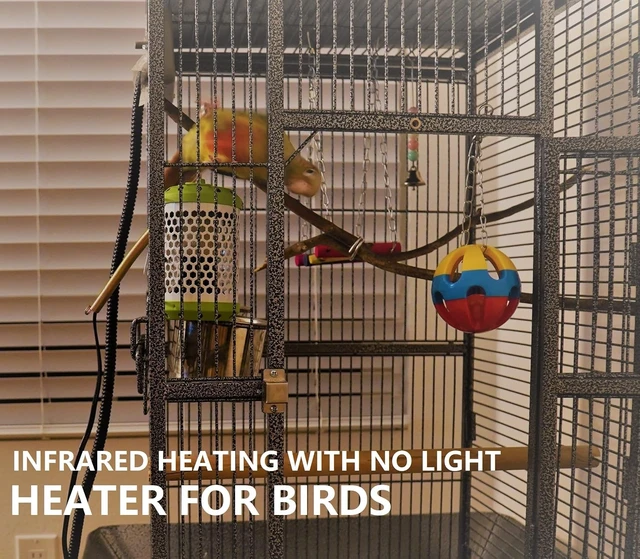 Alt view image 3 of 7 - Smart Bird Cage Warmer with Auto Temperature Control & Anti-Bite Cord Protector Safe to Touch, Reliable 24x7 Heating (Small_50W)