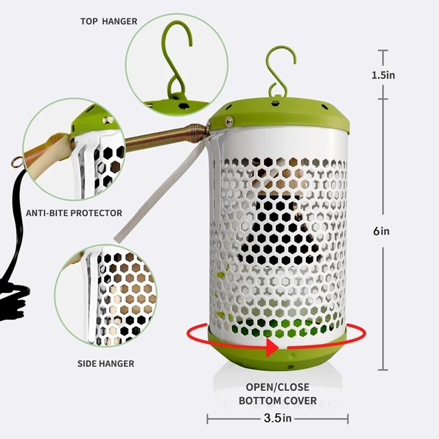 Alt view image 6 of 7 - Smart Bird Cage Warmer with Auto Temperature Control & Anti-Bite Cord Protector Safe to Touch, Reliable 24x7 Heating (Small_50W)