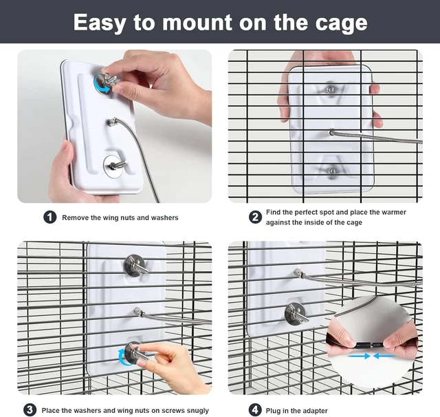 Alt view image 4 of 7 - USB Bird Heater Pad for Parakeets, 4.5" x 7" Indoor Bird Warmer