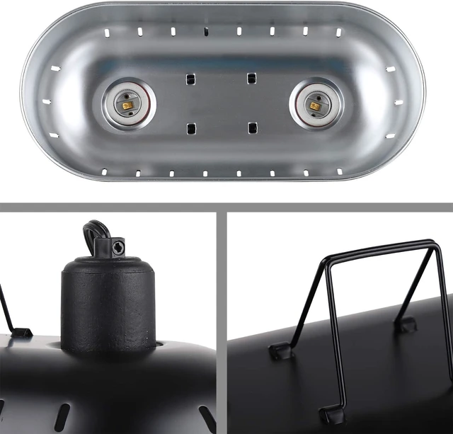 Alt view image 2 of 6 - 15-Inch Dual Reptile Light Fixture Double Heat Lamp