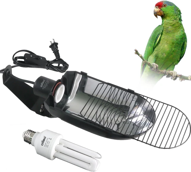 Main image of AvianSun Bird Cage Light Fixture Combo Kit Lamp Hood with 2.4% UVB UVA 20W Compact Fluorescent Bulb for Captive Birds