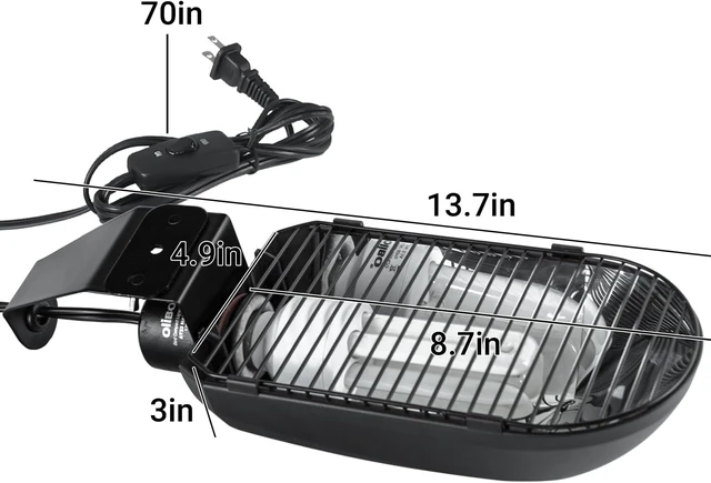 Alt view image 2 of 7 - AvianSun Bird Cage Light Fixture Combo Kit Lamp Hood with 2.4% UVB UVA 20W Compact Fluorescent Bulb for Captive Birds