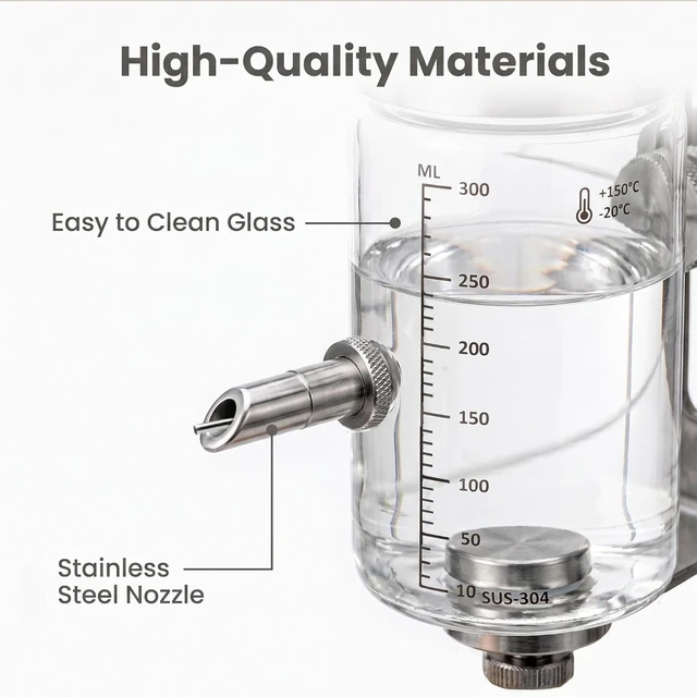 Alt view image 4 of 5 - Leak-Proof No-Drip Glass Water Dispenser Bottle for Parrots
