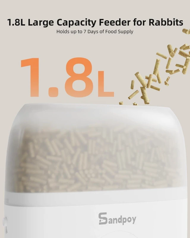 Alt view image 5 of 7 - Hanging Automatic Rabbit Feeder with 1080P Camera for Cages