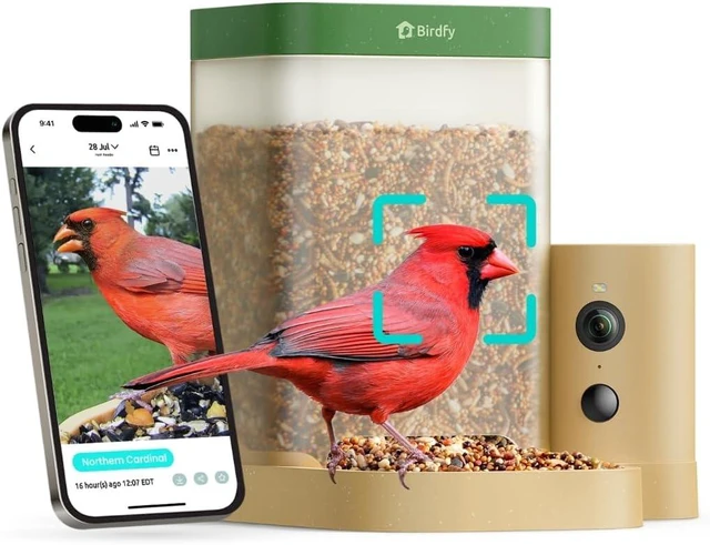 Main image of Smart Bird Feeder Camera with Lifetime AI Beginner-Friendly Rookie Design