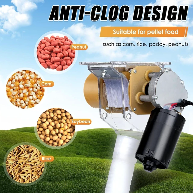 Alt view image 6 of 7 - Timed Automatic Chicken Feeder with 16 Timer Groups & Quantitative Poultry Feeding Auto Gravity Food Dispenser for Chicken, Rooster, Dog, Duck, Cat & Bird Coop