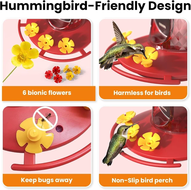 Alt view image 7 of 7 - Solar-Powered Smart Hummingbird Feeder with Camera