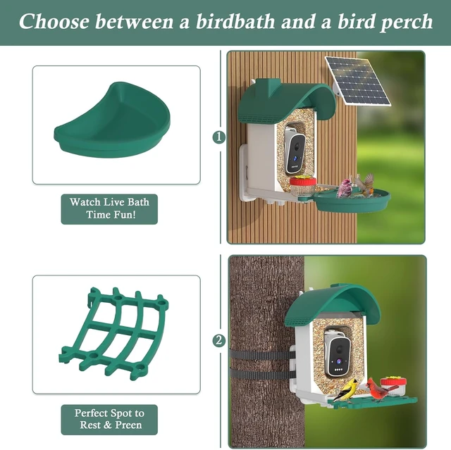 Alt view image 2 of 7 - 3K Smart Bird Feeder Camera with AI Bird Recognition & Instant Alerts