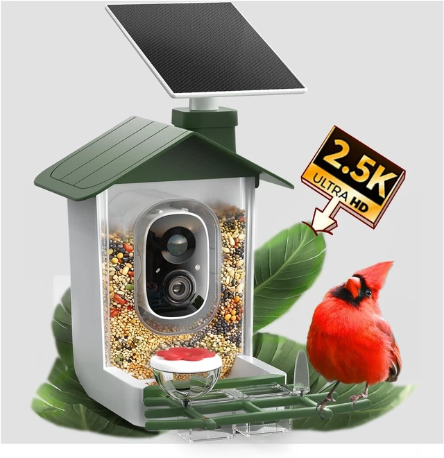 Main image of 5MP Smart Bird Feeder Camera with 30% Faster Solar Charging