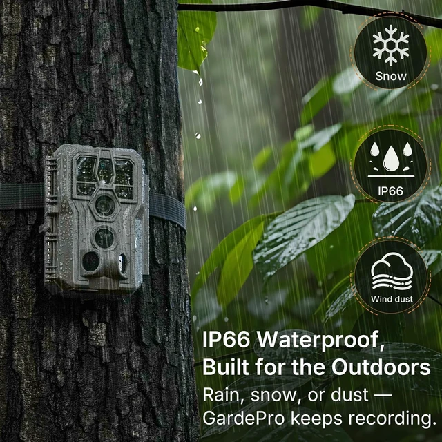 Alt view image 6 of 7 - E5 2.0 4K Trail Camera with No-Glow Night Vision