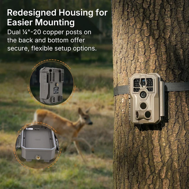 Alt view image 7 of 7 - E5 2.0 4K Trail Camera with No-Glow Night Vision