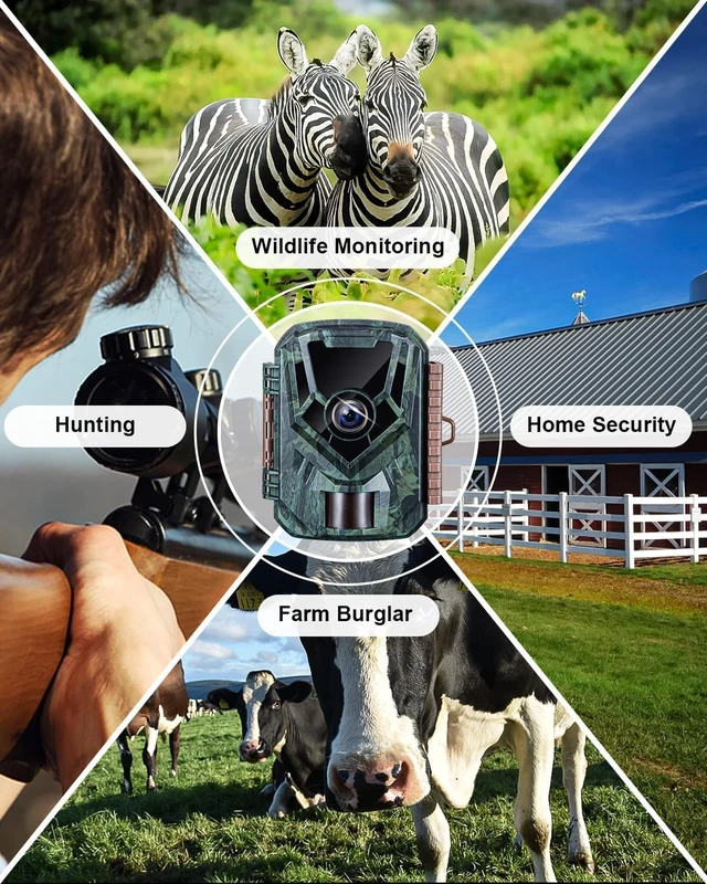 Alt view image 6 of 7 - 2-Pack 36MP 2.7K Trail Camera with Night Vision, 0.1s Motion Trigger & 130° Wide-Angle Waterproof Mini Game Cam with 2.0" HD TFT Screen & 8G Card x2