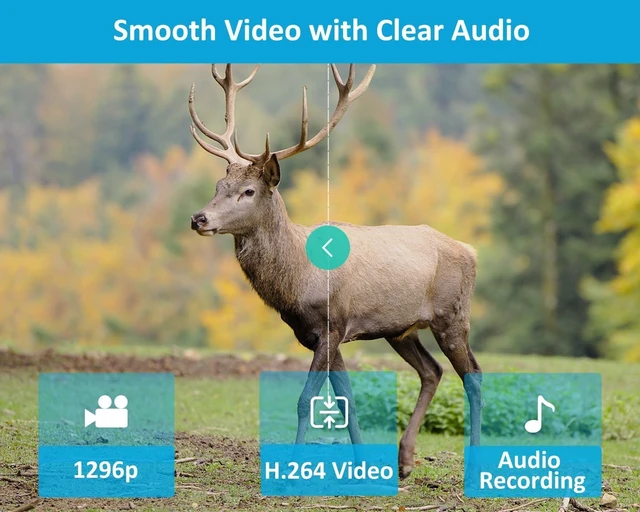Alt view image 4 of 7 - E5S Non-Cellular Trail Camera 64MP Photos & 1296P HD Video