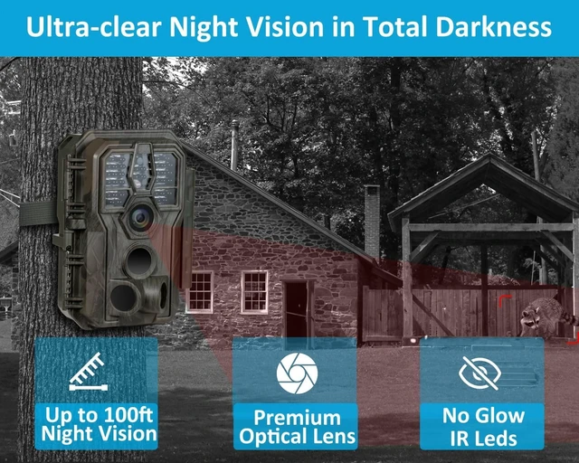 Alt view image 5 of 7 - E5S Non-Cellular Trail Camera 64MP Photos & 1296P HD Video