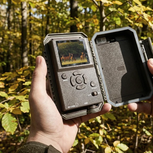 Alt view image 3 of 7 - P70 Non-Cellular, Non-WiFi 64MP 1296p Trail Camera with No-Glow IR Night Vision & Motion Activation Waterproof Game Cam for Wildlife, Deer & Hunting