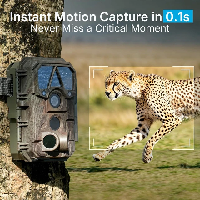 Alt view image 4 of 7 - P70 Non-Cellular, Non-WiFi 64MP 1296p Trail Camera with No-Glow IR Night Vision & Motion Activation Waterproof Game Cam for Wildlife, Deer & Hunting